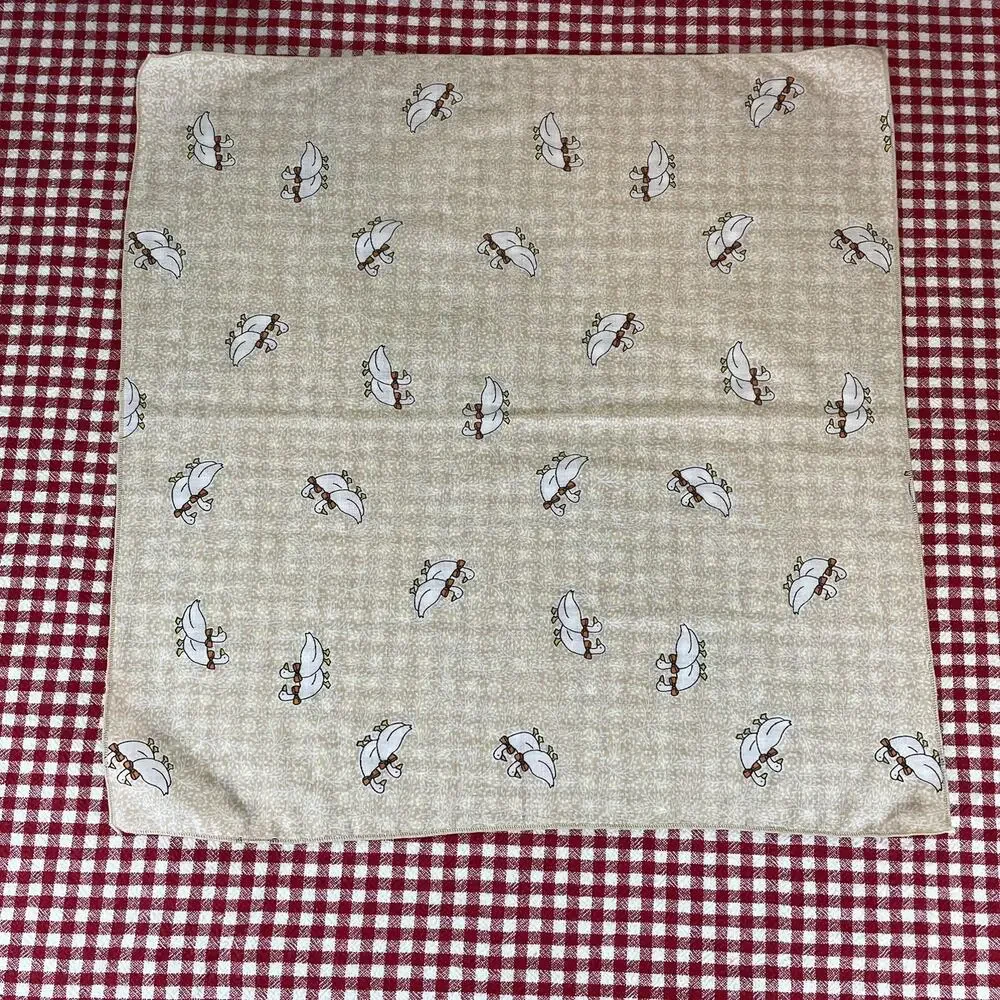 80s style goose patterned cloth napkins Set of 4 HANDMADE 18